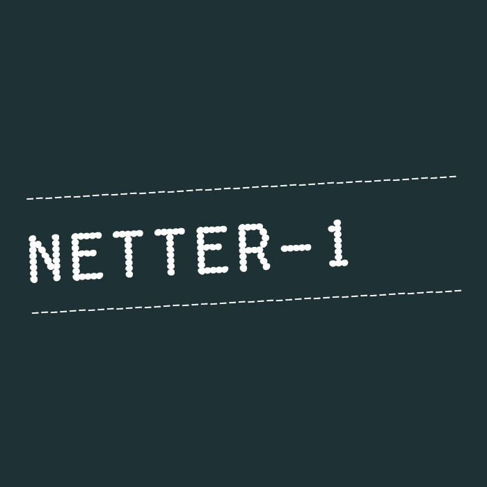  "NETTER-1" written in white on a dark green background.