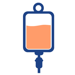 Icon representing intravenous administration of Pluvicto.