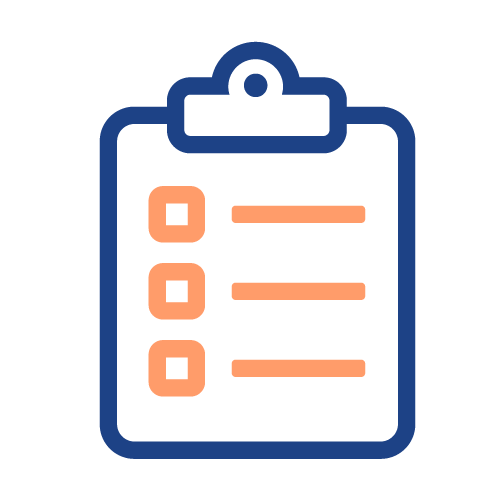 Icon of a clipboard.